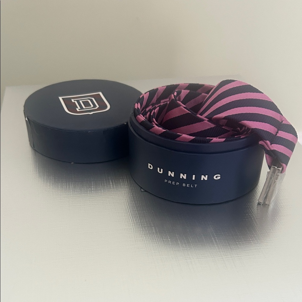 Dunning Pink and Navy Men's Belt